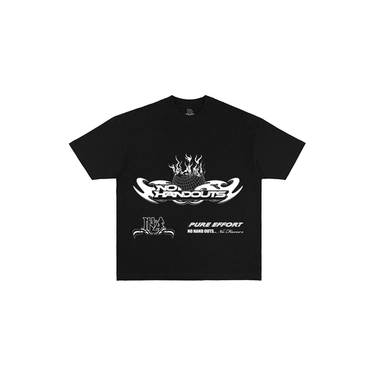 Black & White " PURE EFFORT , NO HANDOUTS , NO FAVORS"  T-Shirt ( LIMITED STOCK )